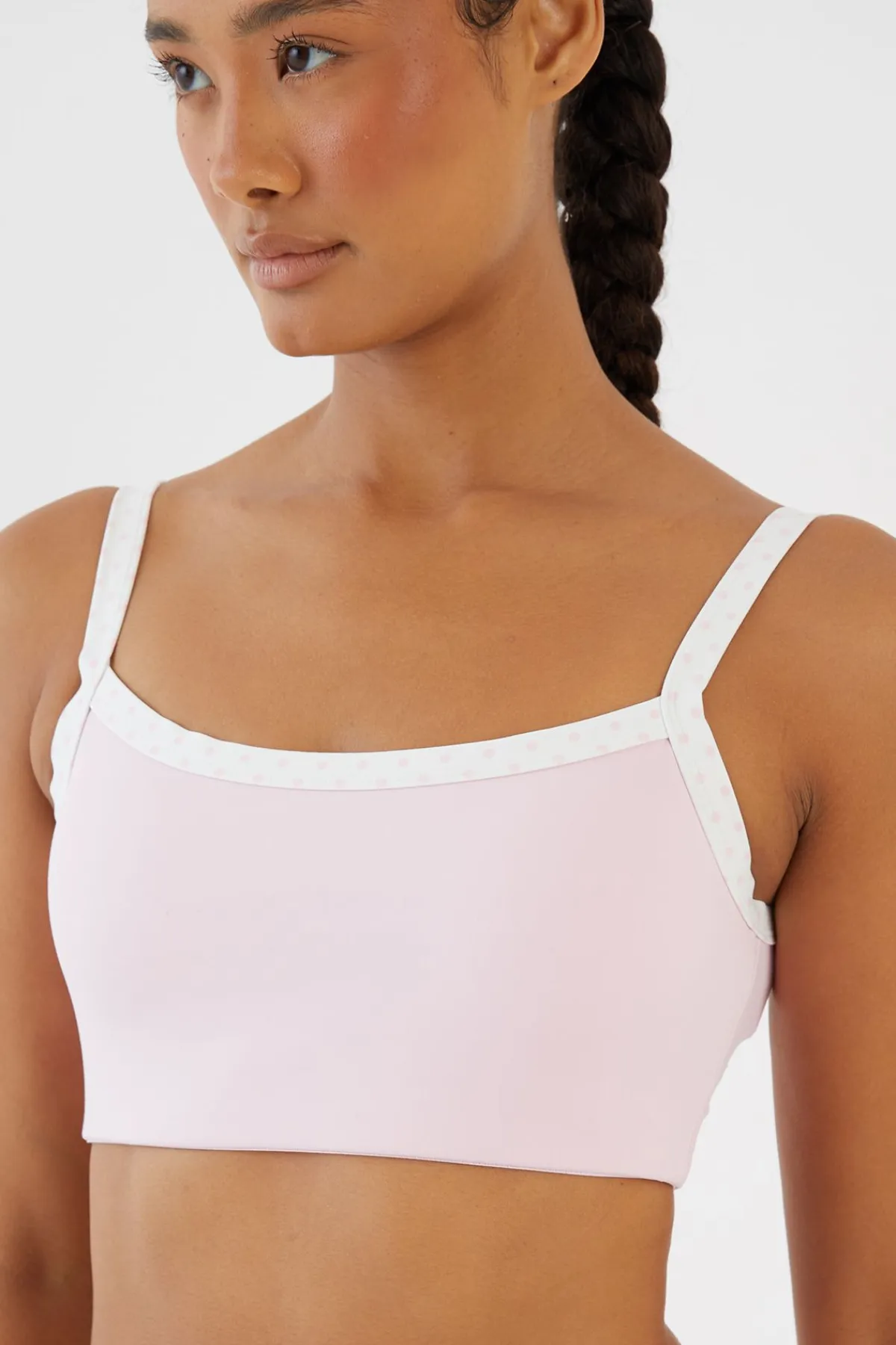 DSGN Studio Brassière De Sport Sculptante À Pois Superposés<Femme Pois|Vêtements De Sport