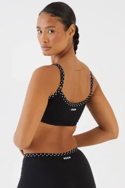 DSGN Studio Brassière De Sport Sculptante À Pois Superposée<Femme Pois|Vêtements De Sport