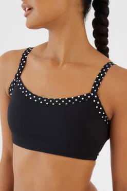DSGN Studio Brassière De Sport Sculptante À Pois Superposée<Femme Pois|Vêtements De Sport