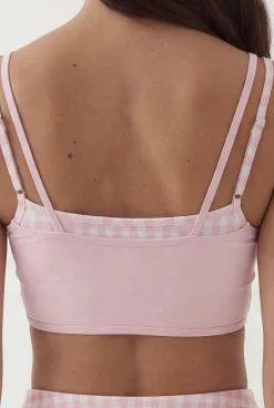 Brassière De Sport Superposée À Carreaux Vichy Dsgn Studio Sculpt
