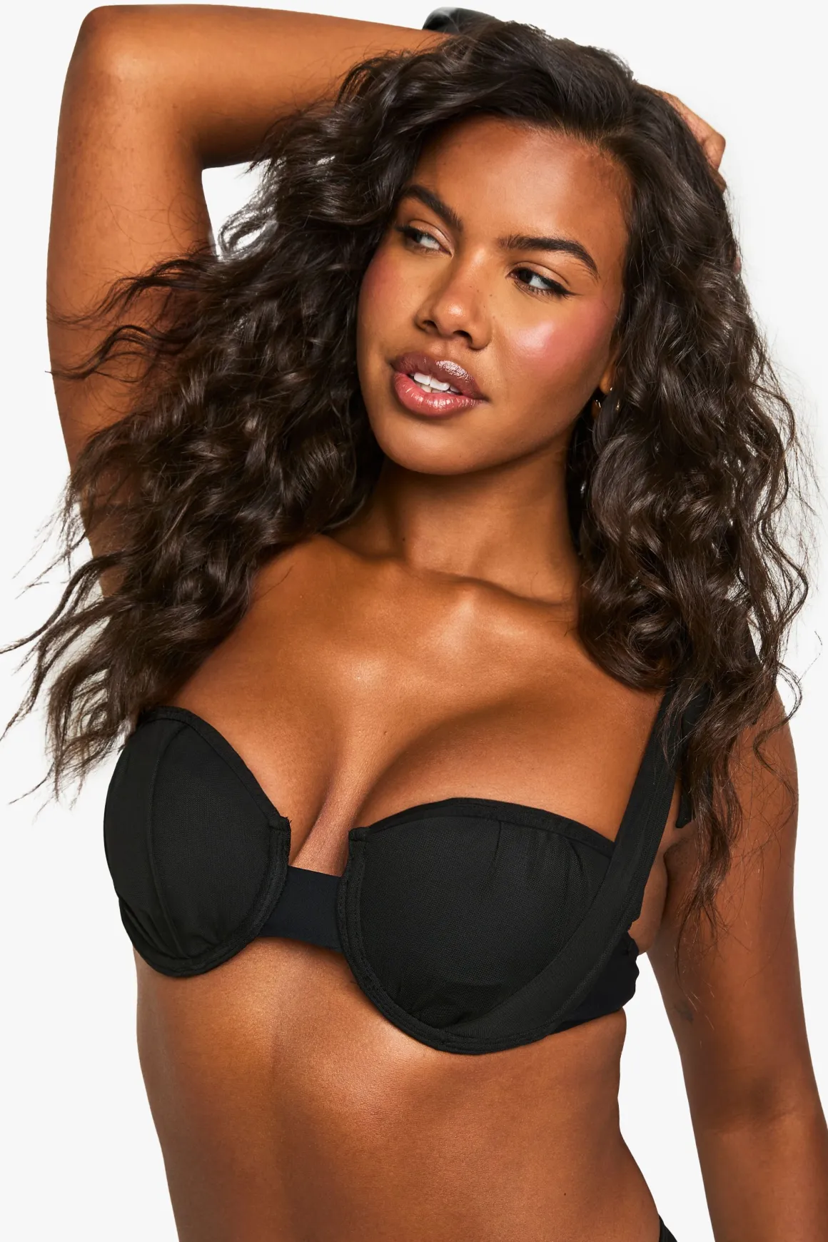 Bridal Organza Tie Shoulder Underwired Bikini Top