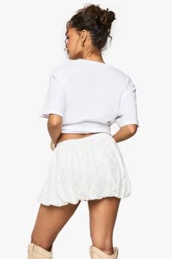 Broderie Bubble Mini Jupe