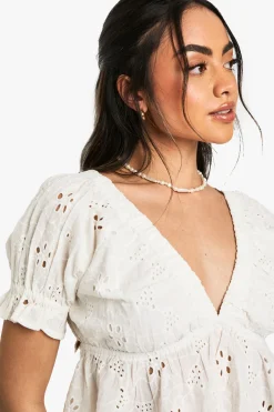 Broderie Smock Top