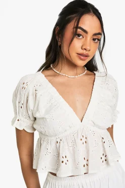 Broderie Smock Top