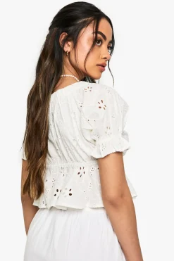 Broderie Smock Top