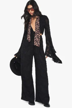 boohoo Burnout Floral Combinaison à Manches Larges<Femme Combinaisons Et Combishorts