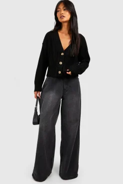 Button Through Crop Cardigan
