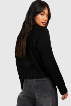 Button Through Crop Cardigan