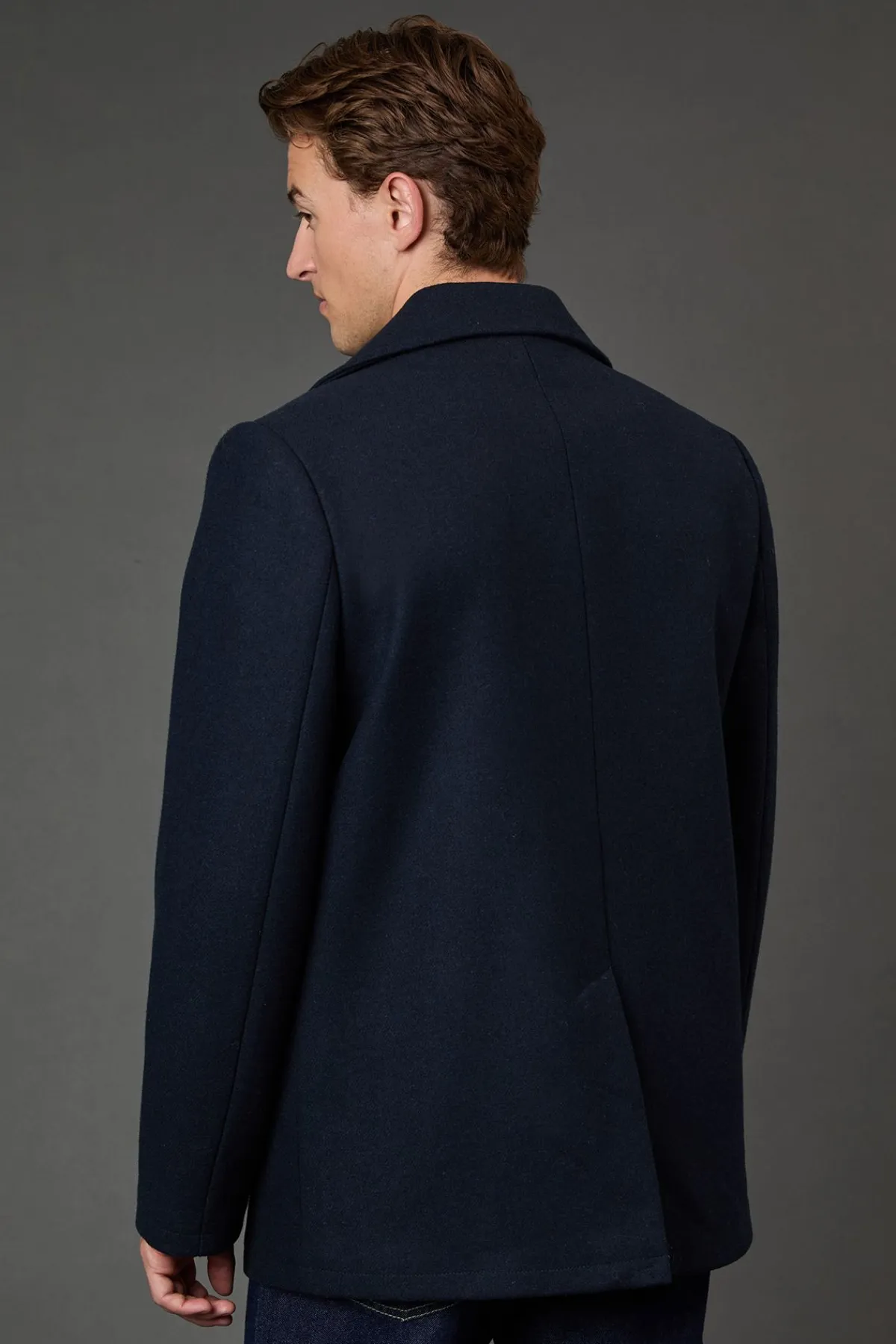 Burton Caban en Mélange de Laine Marine Signature<Homme Manteaux Et Vestes