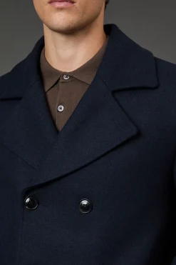 Burton Caban en Mélange de Laine Marine Signature<Homme Manteaux Et Vestes