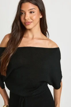 Cache-maillot De Plage En Maille Légère À Encolure Bardot