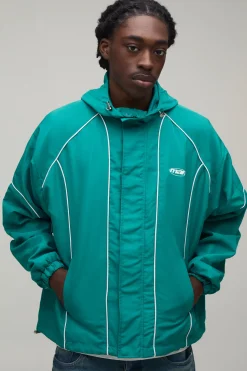 Cagoule À Casynthétiqueche Coupe Classique Avec Passepoil