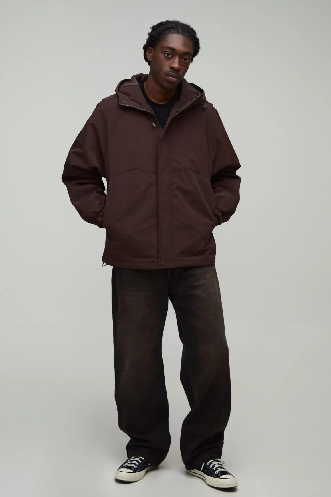 Cagoule À Casynthétiqueche En Nylon Froissé Coupe Regular