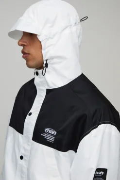 Cagoule À Casynthétiqueche Oversize En Nylon À Blocs De Couleur