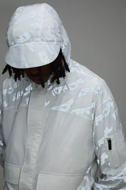 boohooMAN Cagoule À Casynthétiqueche Oversize Ample Avec Imprimé Réfléchissant<Homme Manteaux Et Vestes