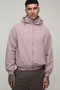 boohooMAN Cagoule À Casynthétiqueche Oversize Ample À Carreaux Avec Fermetures À Bascule Tall<Homme Tout Afficher|Vestes & Manteaux Tall