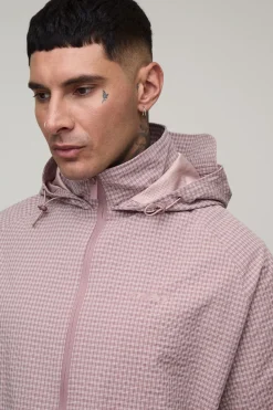 boohooMAN Cagoule À Casynthétiqueche Oversize Ample À Carreaux Avec Fermetures À Bascule Tall<Homme Tout Afficher|Vestes & Manteaux Tall