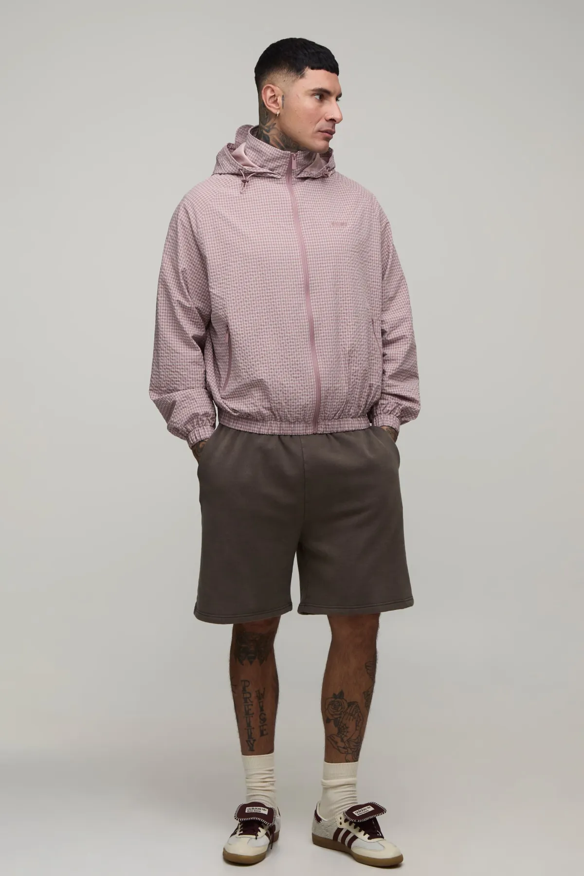 boohooMAN Cagoule À Casynthétiqueche Oversize Ample À Carreaux Avec Fermetures À Bascule Tall<Homme Tout Afficher|Vestes & Manteaux Tall