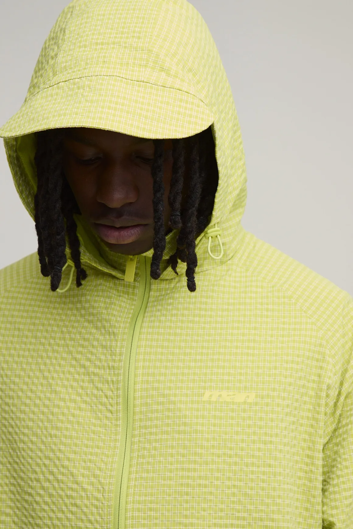 Cagoule À Casynthétiqueche Oversize Boxy À Carreaux Avec Toggles