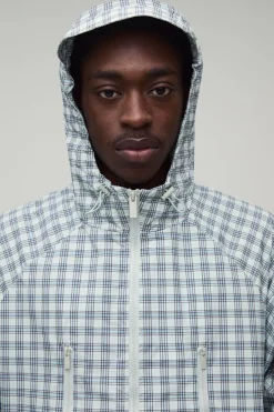 Cagoule À Casynthétiqueche Oversize Coupe Boxy Avec Insert Masque De Ski À Carreaux
