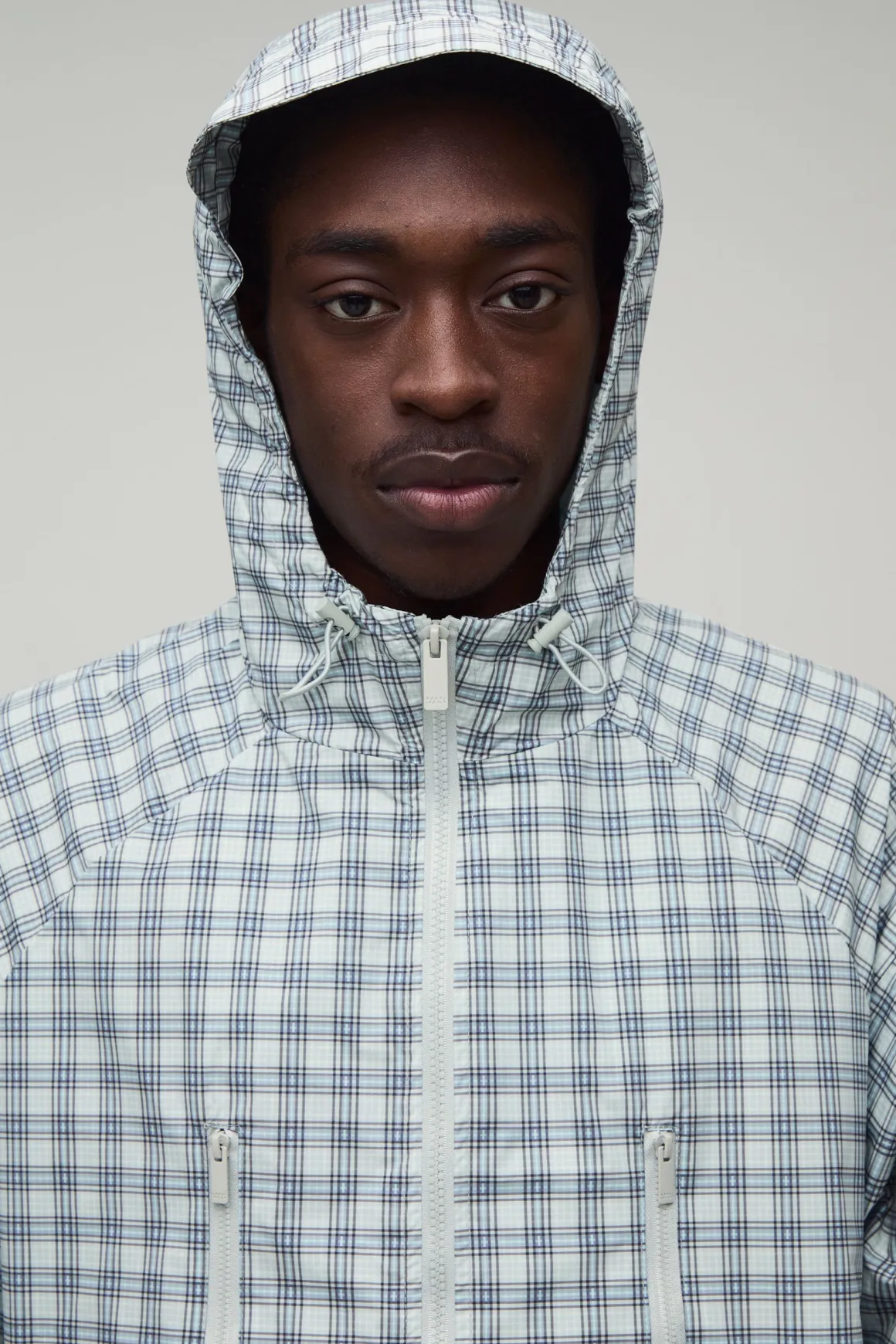 Cagoule À Casynthétiqueche Oversize Coupe Boxy Avec Insert Masque De Ski À Carreaux