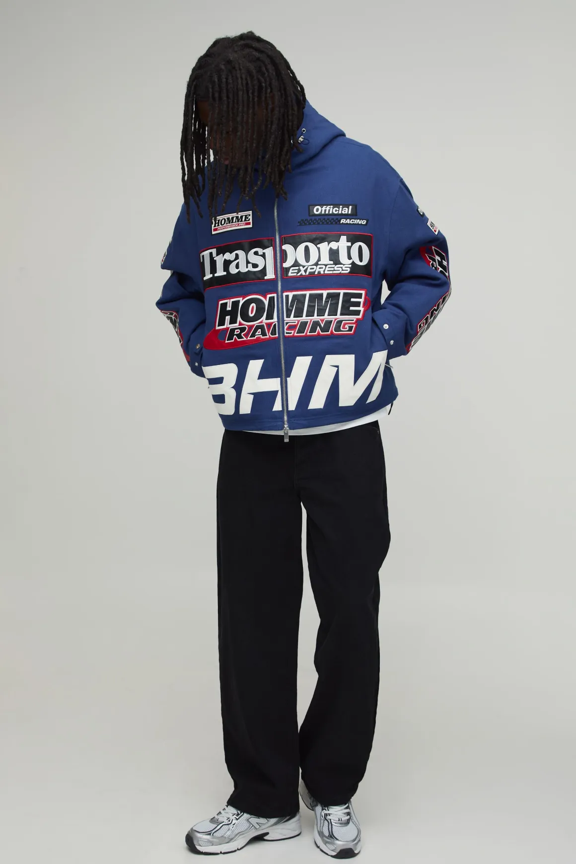 Cagoule À Casynthétiqueche Pointue En Sergé Twill Avec Appliqué Man Oversize