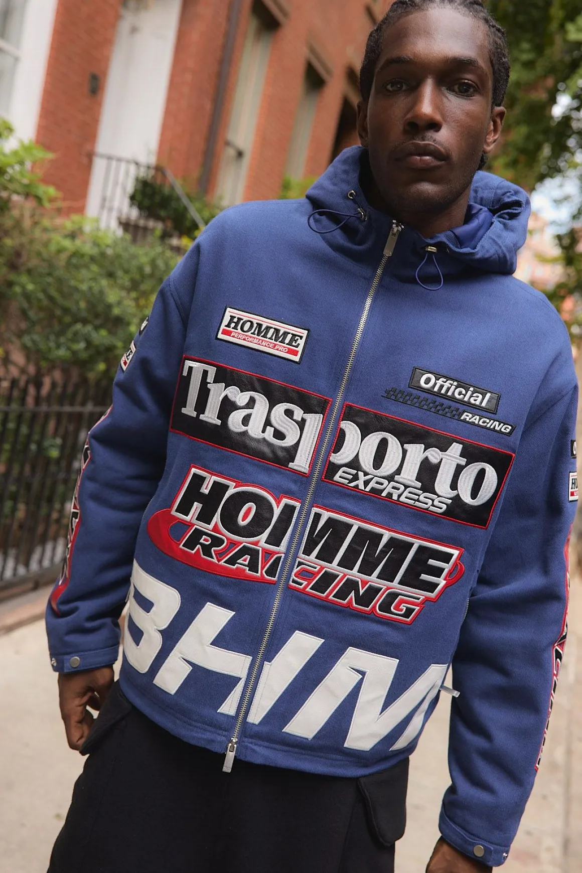 Cagoule À Casynthétiqueche Pointue En Sergé Twill Avec Appliqué Man Oversize