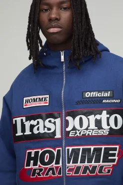 Cagoule À Casynthétiqueche Pointue En Sergé Twill Avec Appliqué Man Oversize