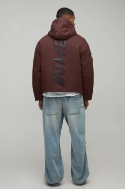 Cagoule À Casynthétiqueche Pointue En Sergé Avec Appliqué MAN Coupe Oversize Homme