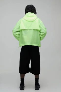 boohooMAN Cagoule À Casynthétiqueche Transparente Phosphorescente Oversize Avec Fermeture À Bascule<Homme Manteaux Et Vestes