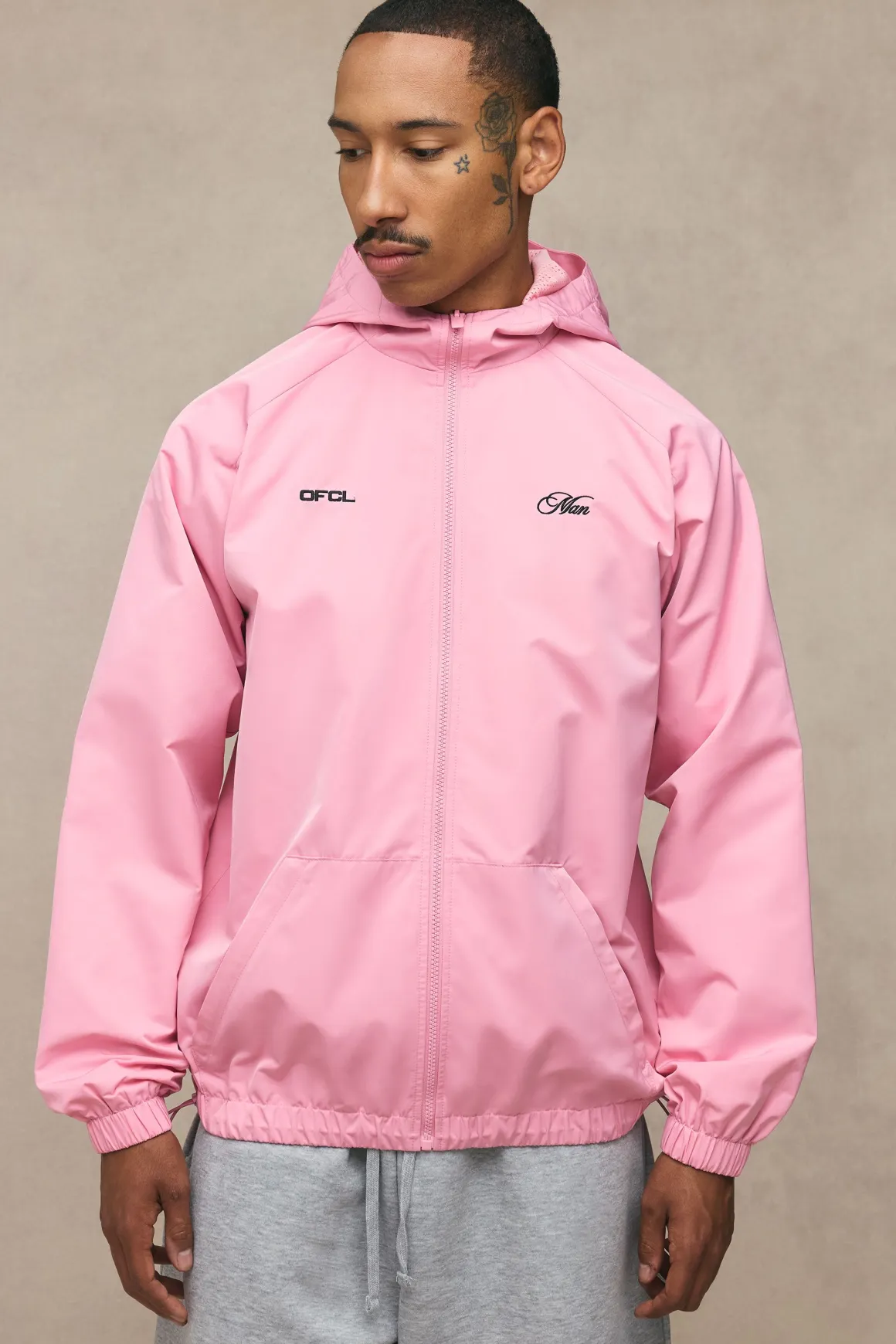 Cagoule Homme Coupe Regular Avec Logo