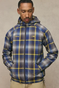 Cagoule Homme Coupe Regular À Carreaux Siglée