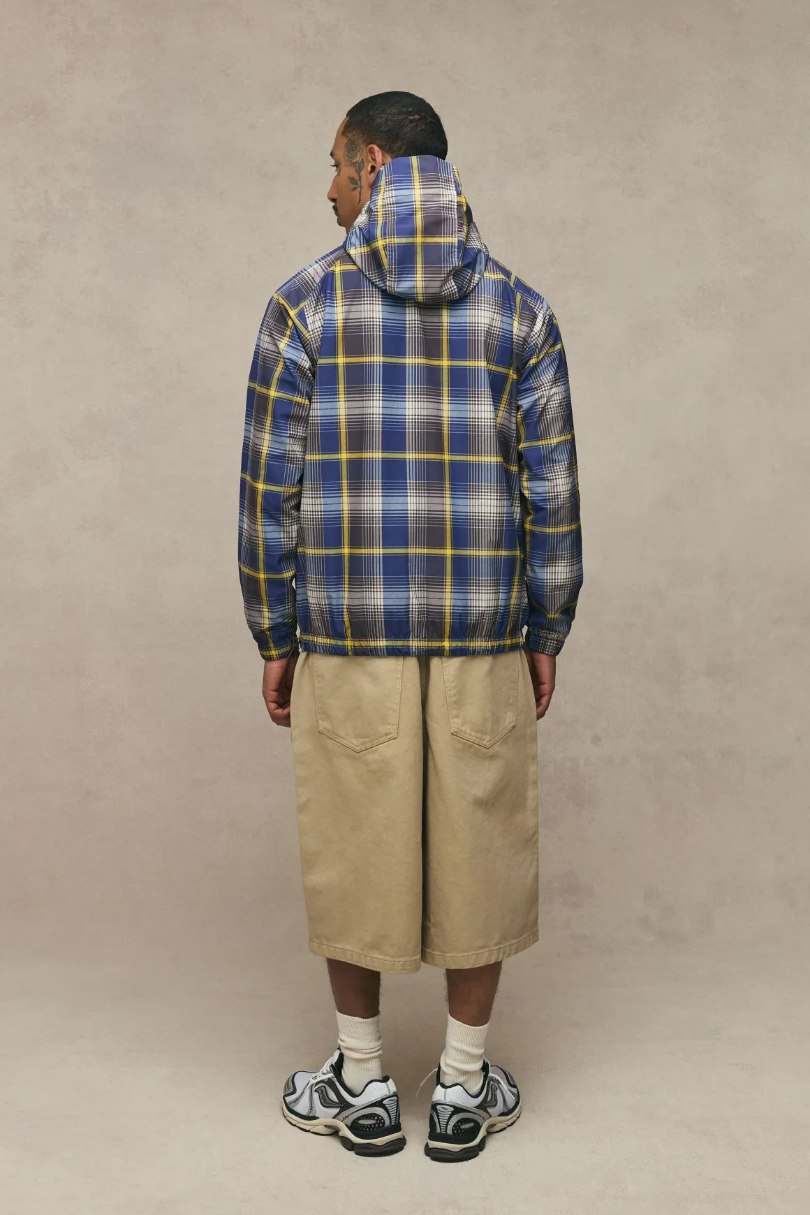 Cagoule Homme Coupe Regular À Carreaux Siglée