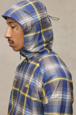 Cagoule Homme Coupe Regular À Carreaux Siglée