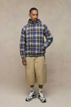 Cagoule Homme Coupe Regular À Carreaux Siglée
