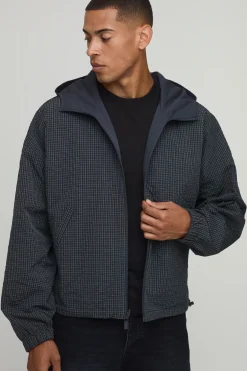 Cagoule Réversible À Carreaux Coupe Ample Avec Casynthétiqueche