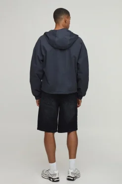 Cagoule Réversible À Carreaux Coupe Ample Avec Casynthétiqueche
