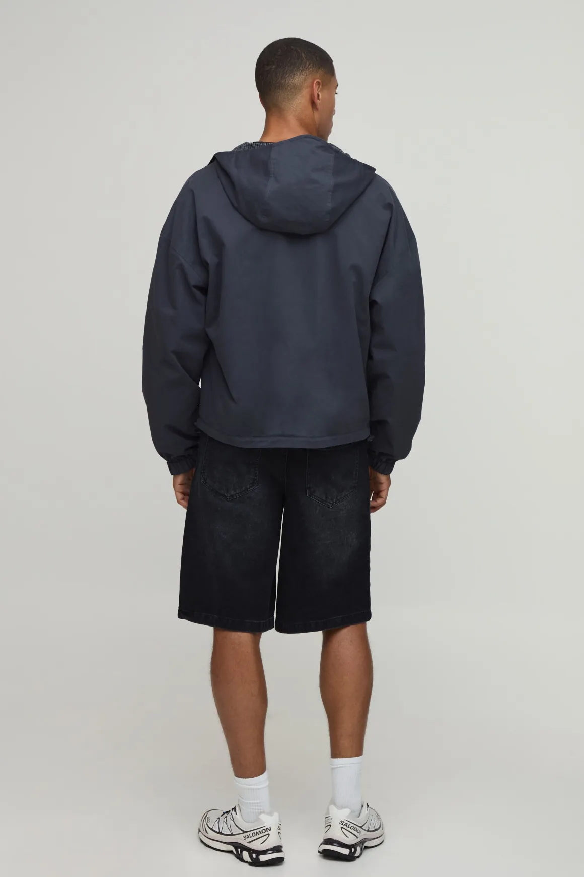 Cagoule Réversible À Carreaux Coupe Ample Avec Casynthétiqueche