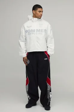 Cagoule Sportive Graphique Oversize Ample À Superposition Translucide