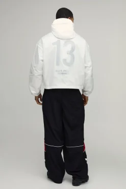 Cagoule Sportive Graphique Oversize Ample À Superposition Translucide