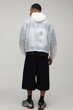Cagoule Sportive Translucide En Ripstop Coupe Ample Oversize
