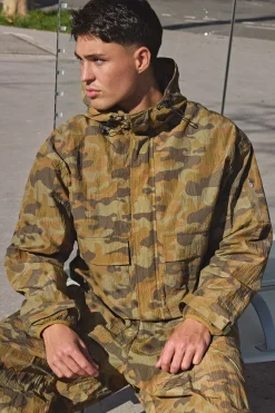 Cagoule Sport Oversize Ample Camouflage Ripstop