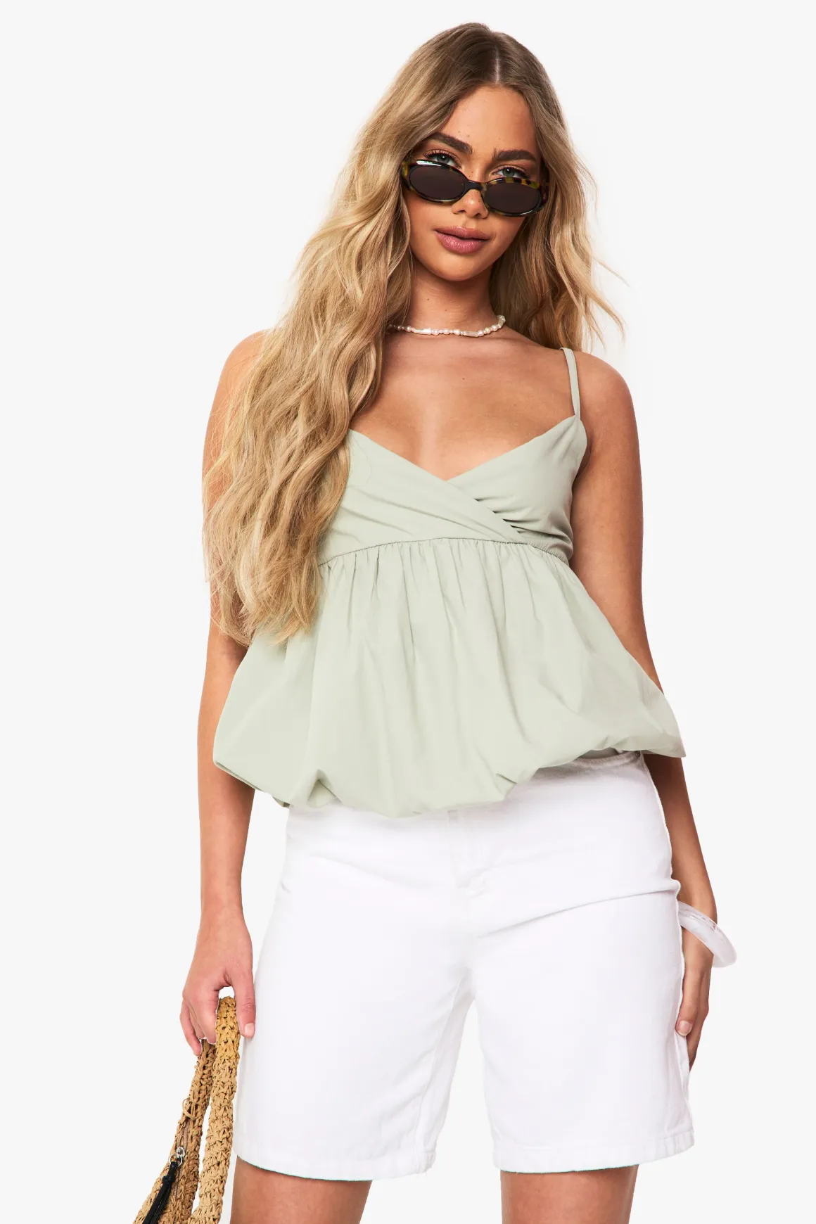 Cami en popeline Puffball