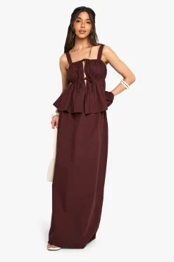 Cami smock en popeline froncée