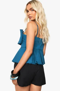 Cami smock plissée en popeline