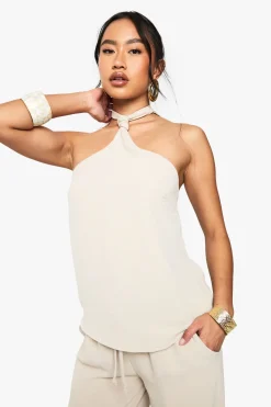 Camisole nouée à nœud martelé tissée