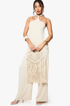 Camisole nouée à nœud martelé tissée