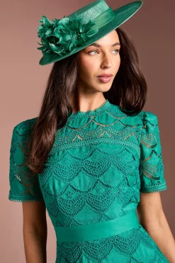 Coast Canotier Lisa Beige Avec Détail Floral< Chapeaux