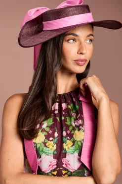 Coast Canotier Lisa Tan Avec Nœud Décoratif< Chapeaux|Looks Bordeaux