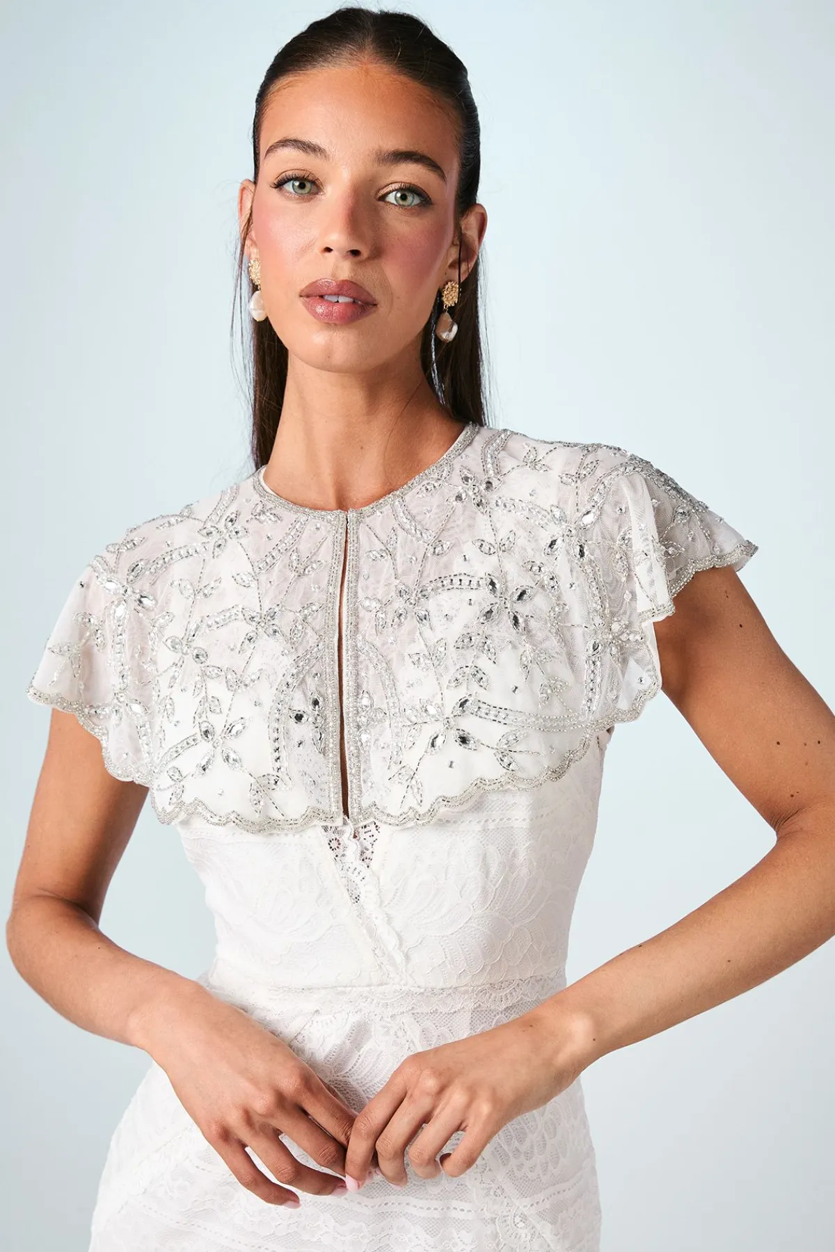 Coast Cape de Mariée Ornée de Gemmes<Femme Vestes & Manteaux|Manteaux Et Vestes